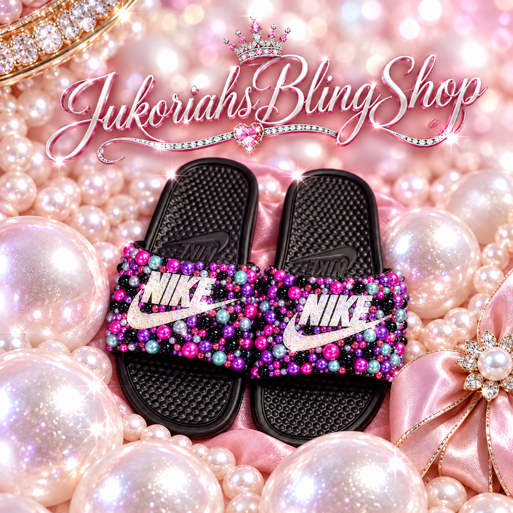 Bling Nike Slides