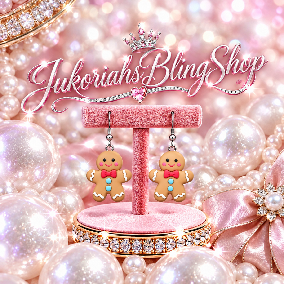 Christmas Gingerbread Man Earrings