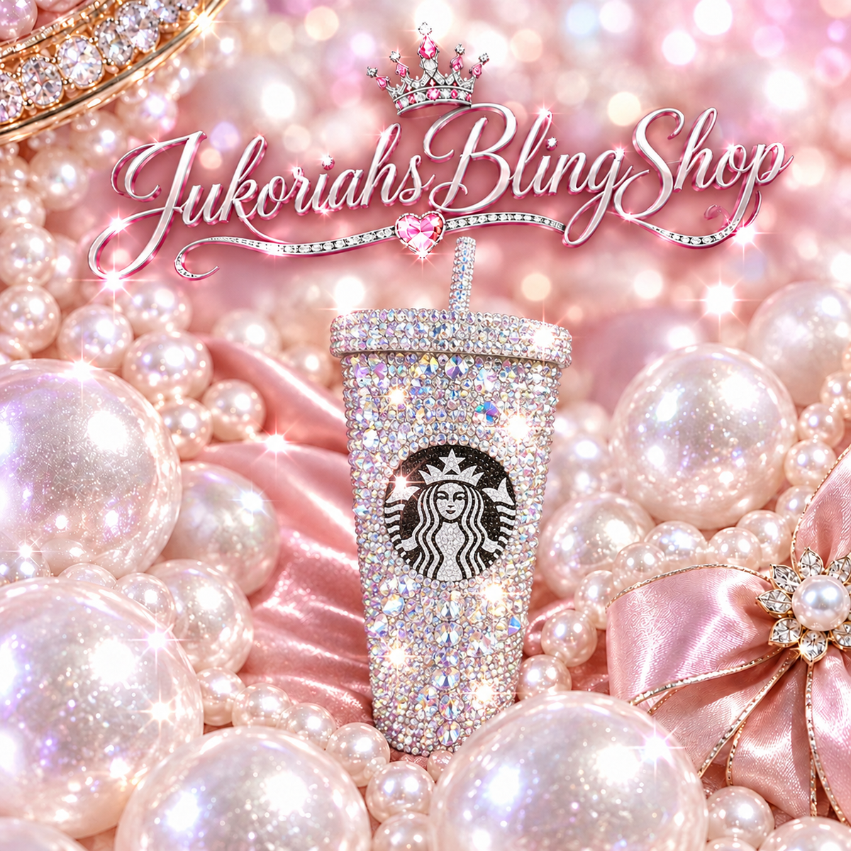 Bling Starbucks Venti 24oz Tumbler Cup