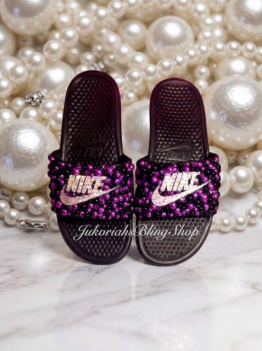 Bling Nike Slides
