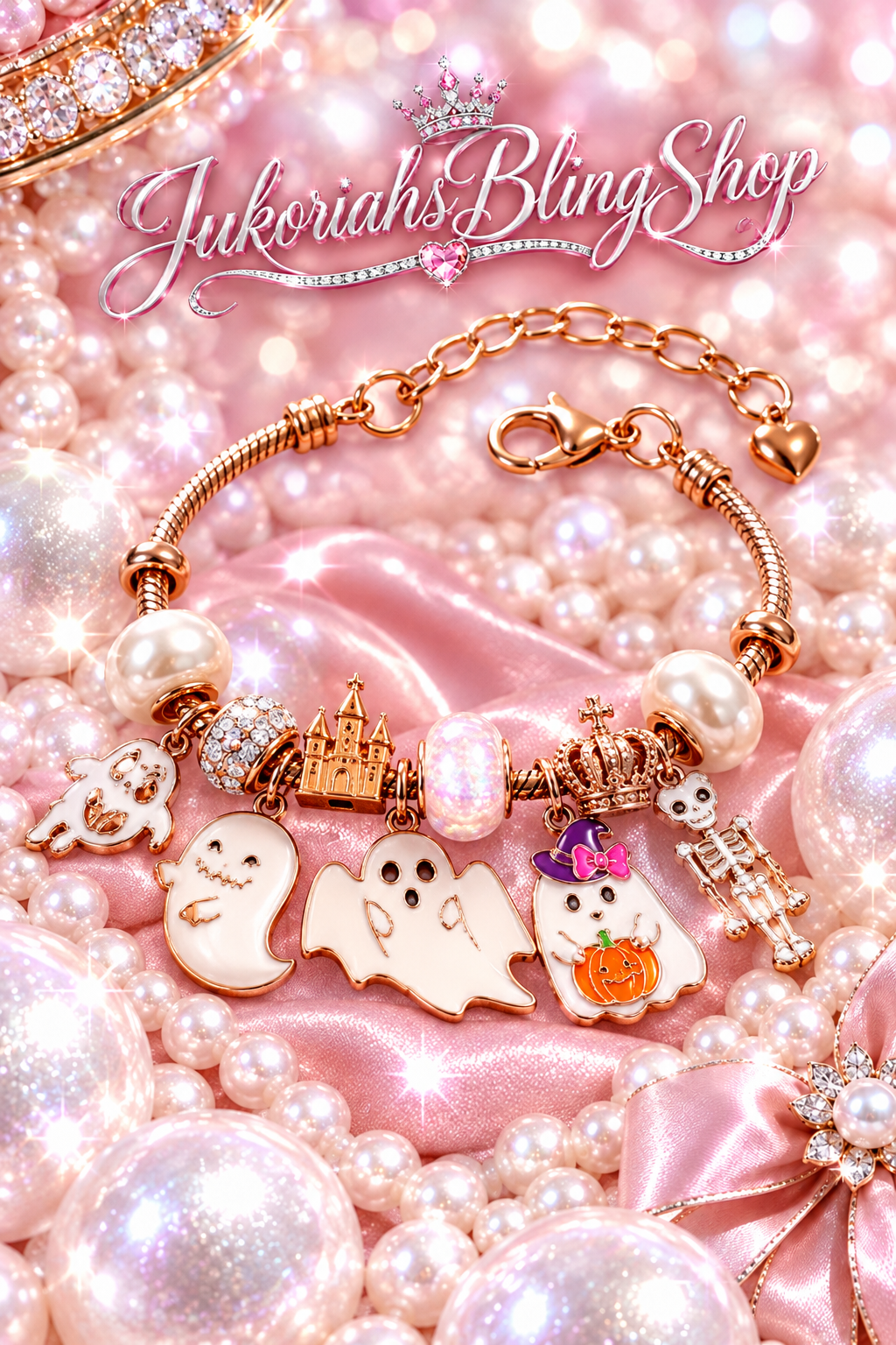Halloween Ghostly Gouls Charm Bracelet