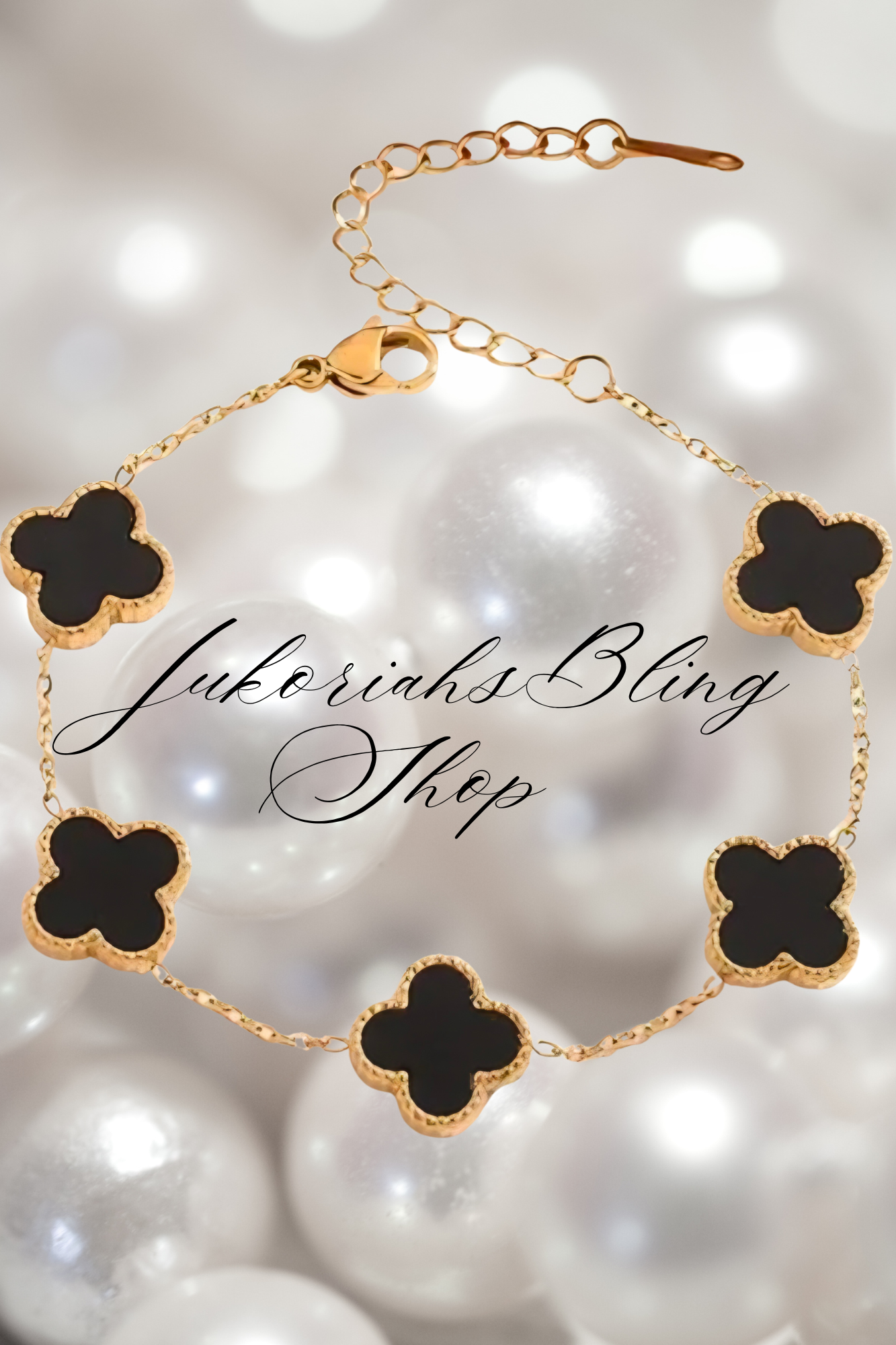 Four Leaf Clover Flower Charm Bracelet