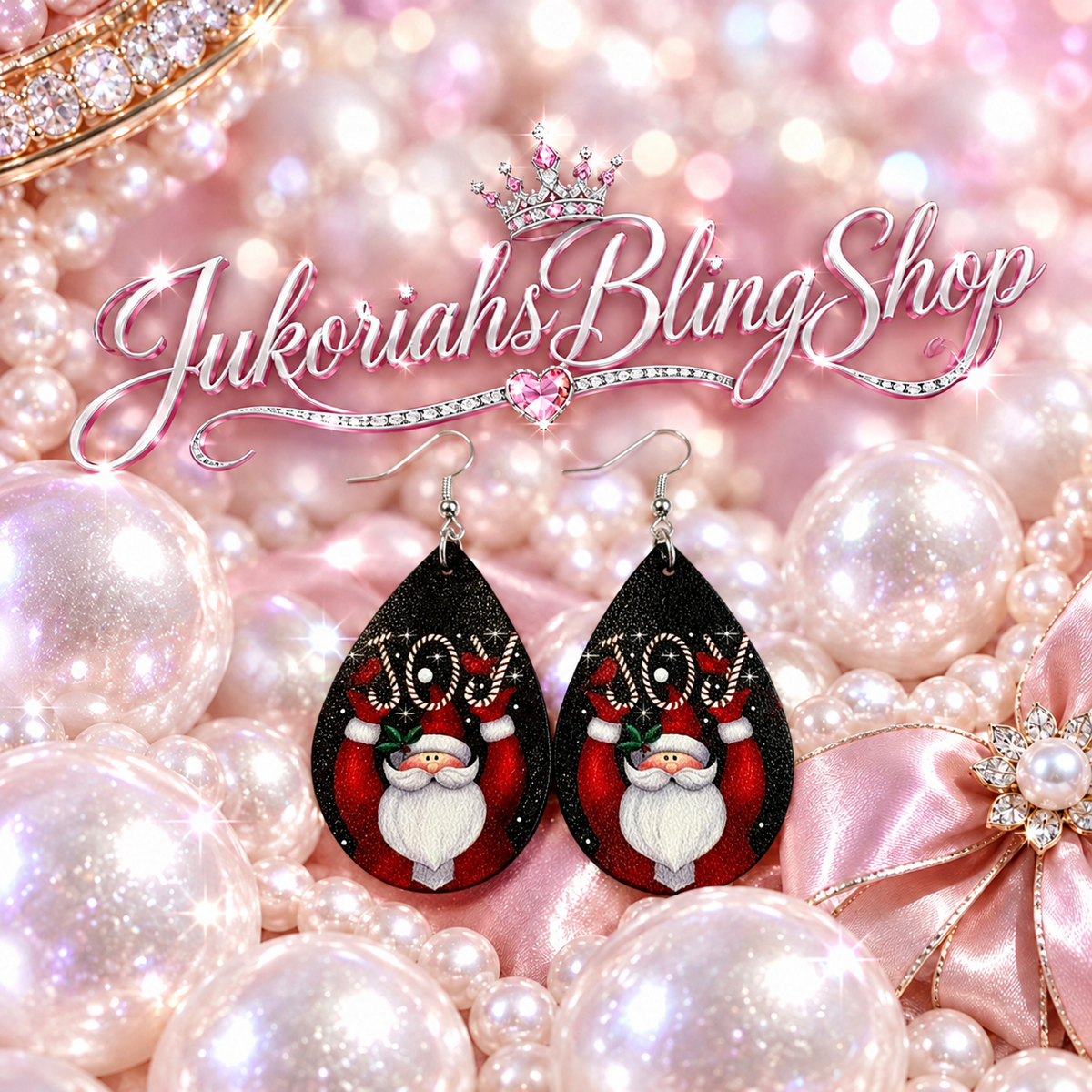 Santa Claus Christmas Earrings
