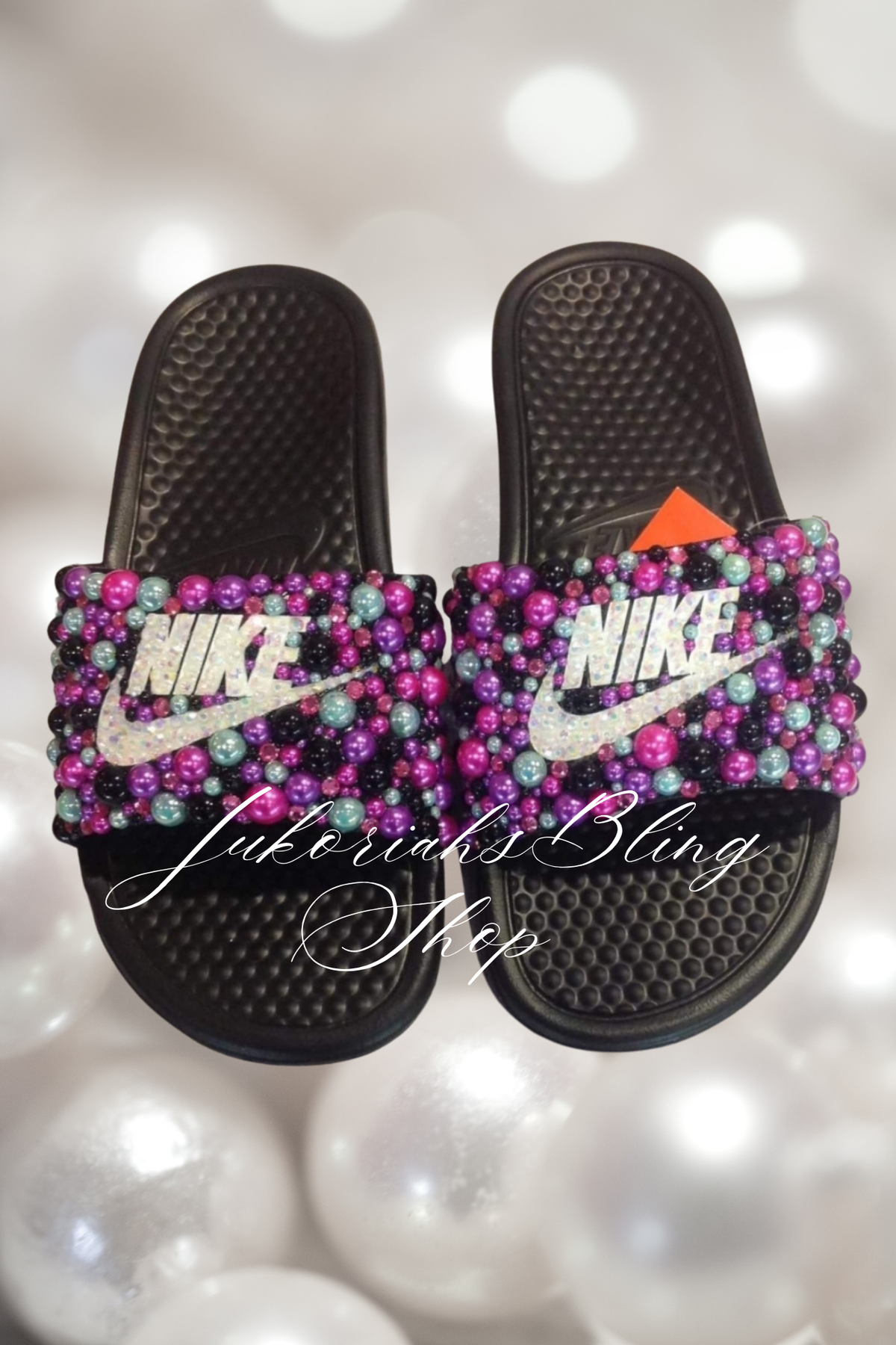Bling Nike Slides