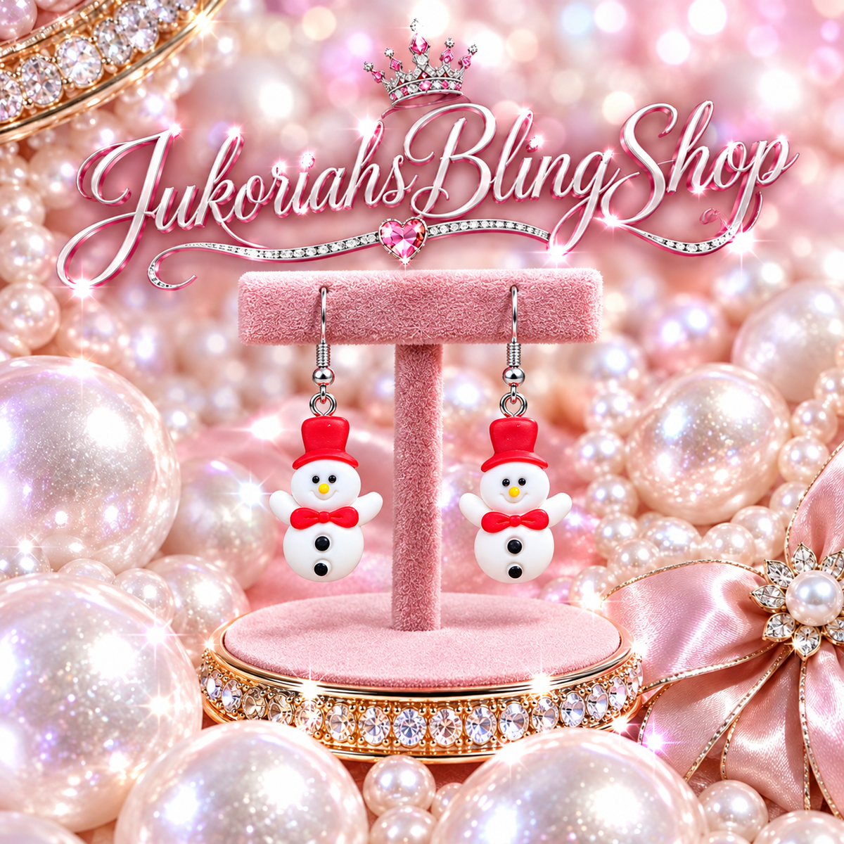 Christmas Snowman Earrings