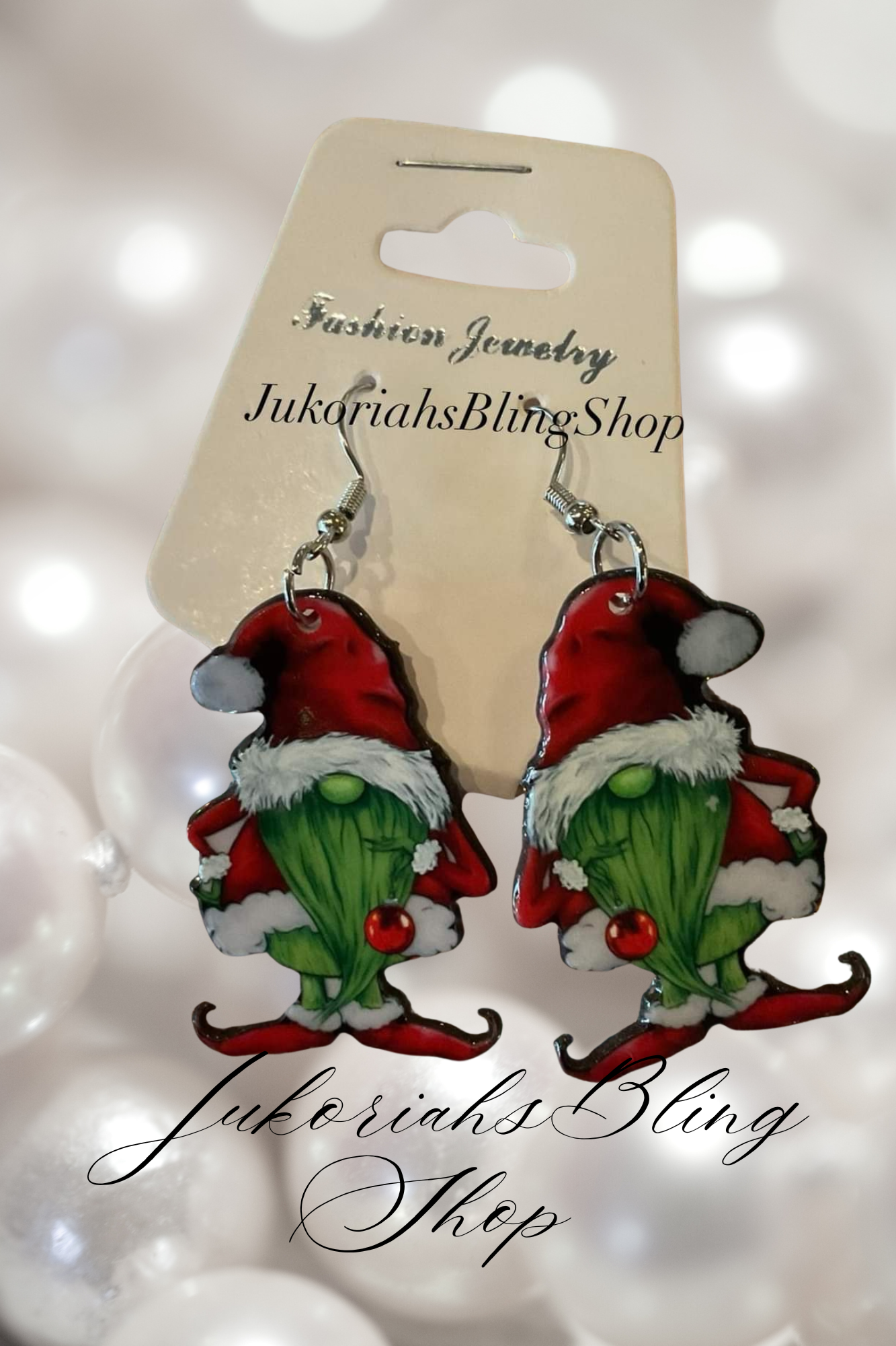 Santa Elf Christmas Earrings