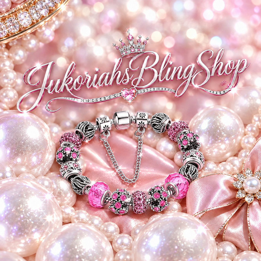 Bling Pink Antique Charm Bracelet
