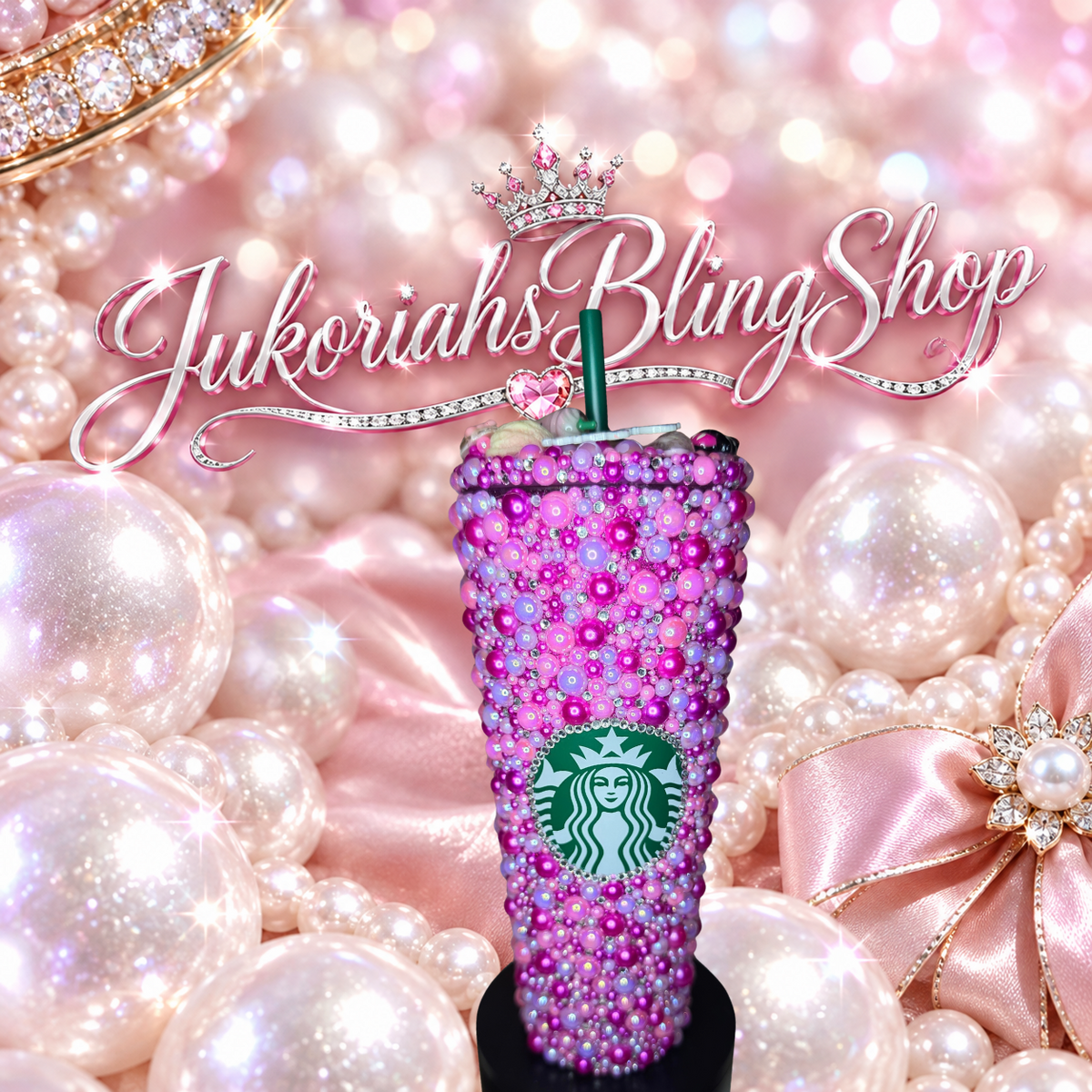 Bling Starbucks Venti 24oz Tumbler Cup