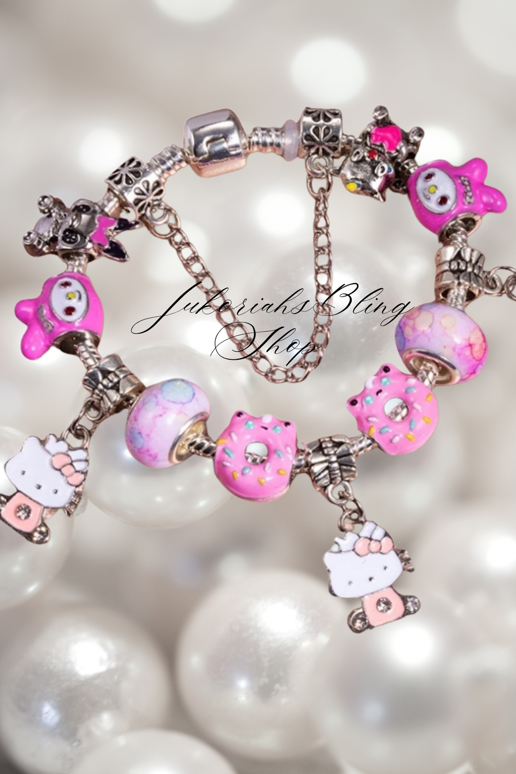 Bling Kitty Charm Bracelet
