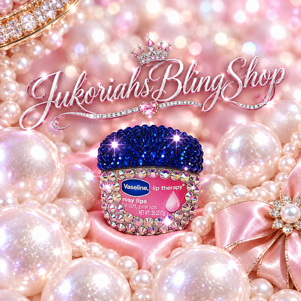 Bling Vaseline Mini Lip Balm Rosy