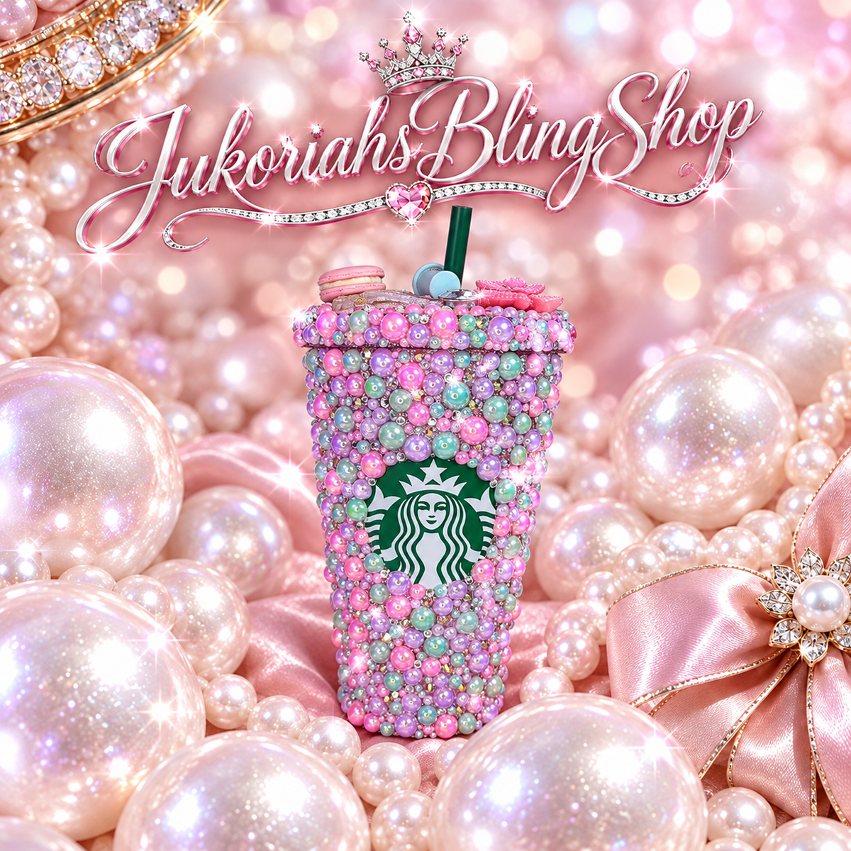Bling Starbucks Venti Tumbler Cup 16oz