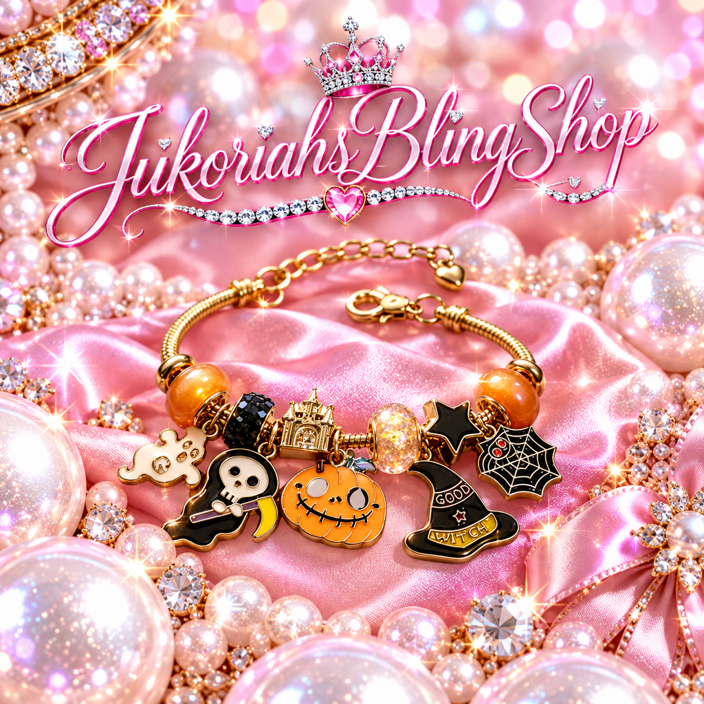 Halloween Grim Reaper  Witch Charm Bracelet