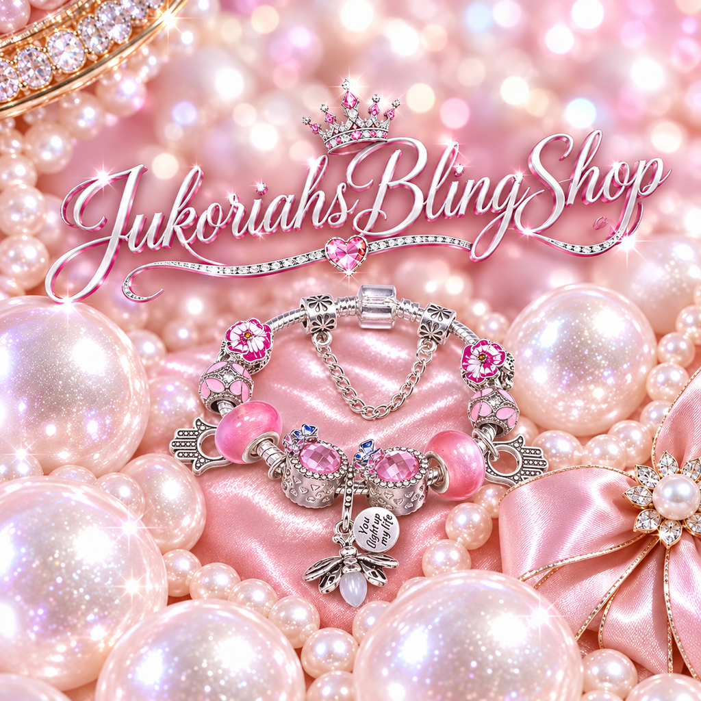 Bling Pink Love Charm Bracelet